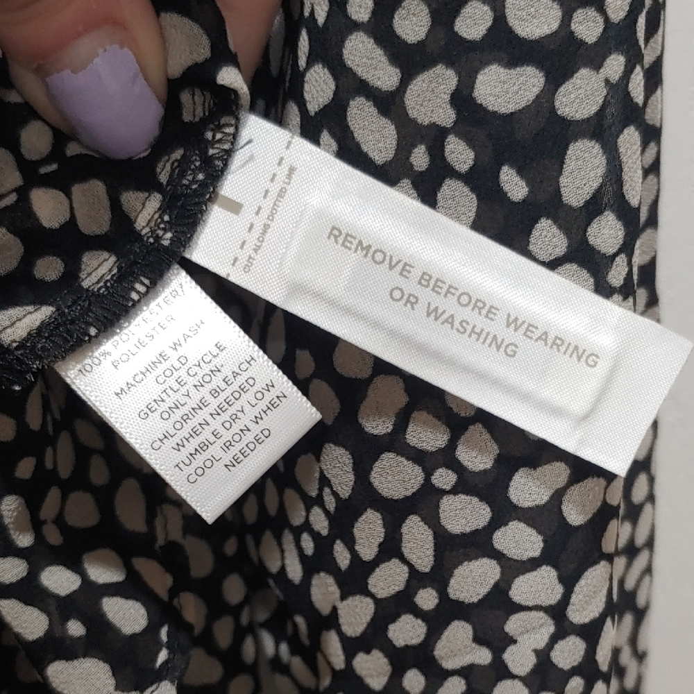 Ann Taylor Loft Black and White Ruffle Blouse - Picture 5 of 6